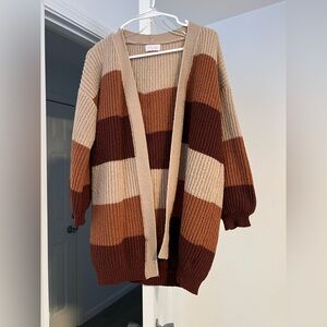 Pink Lily Multicolor Striped Cardigan